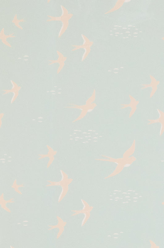 Majvillan tapetai – Follow the wind (dusty turquoise)