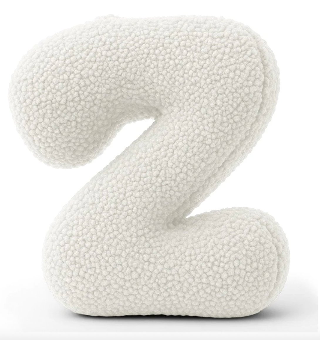 Pagalvė Abėcėlės Raidė Balta | Bearly