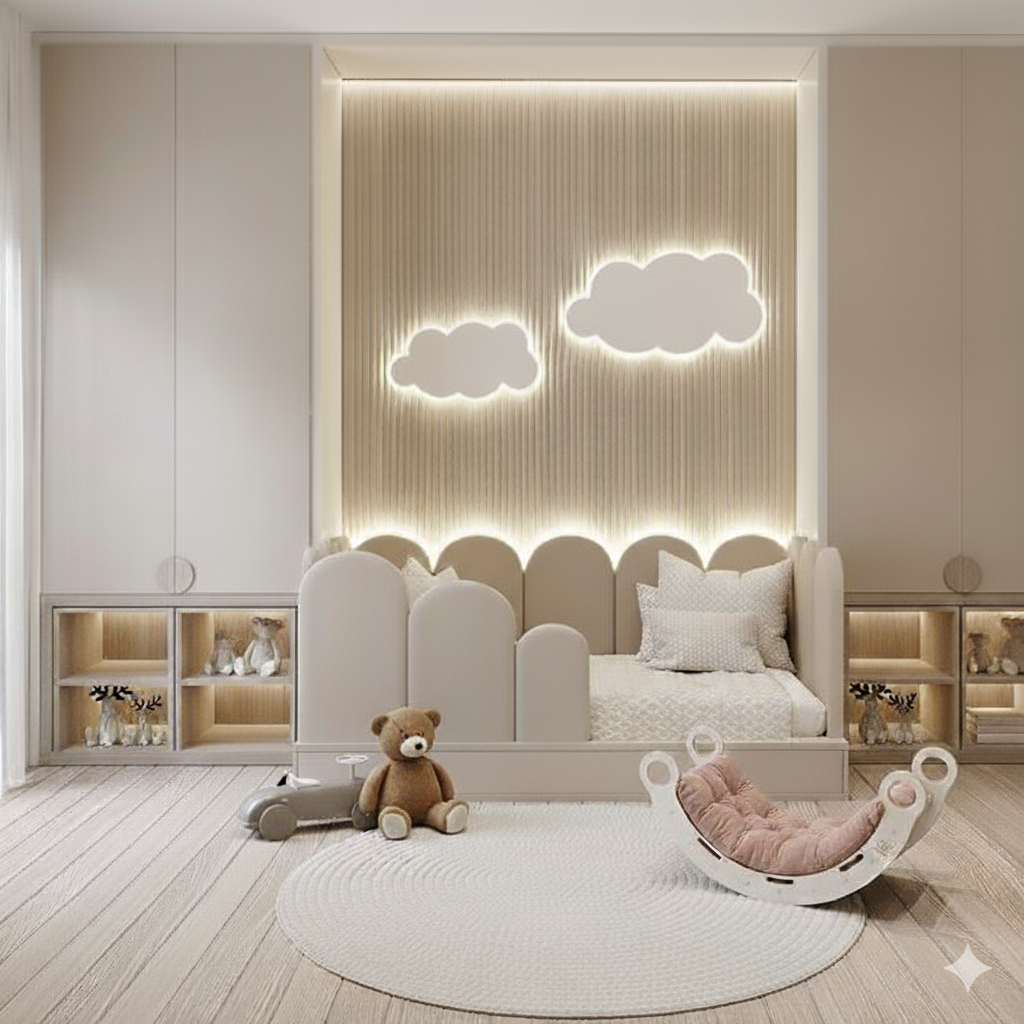 Dream Rocker (baltas) – pasirink rinkinį ir pagalvę