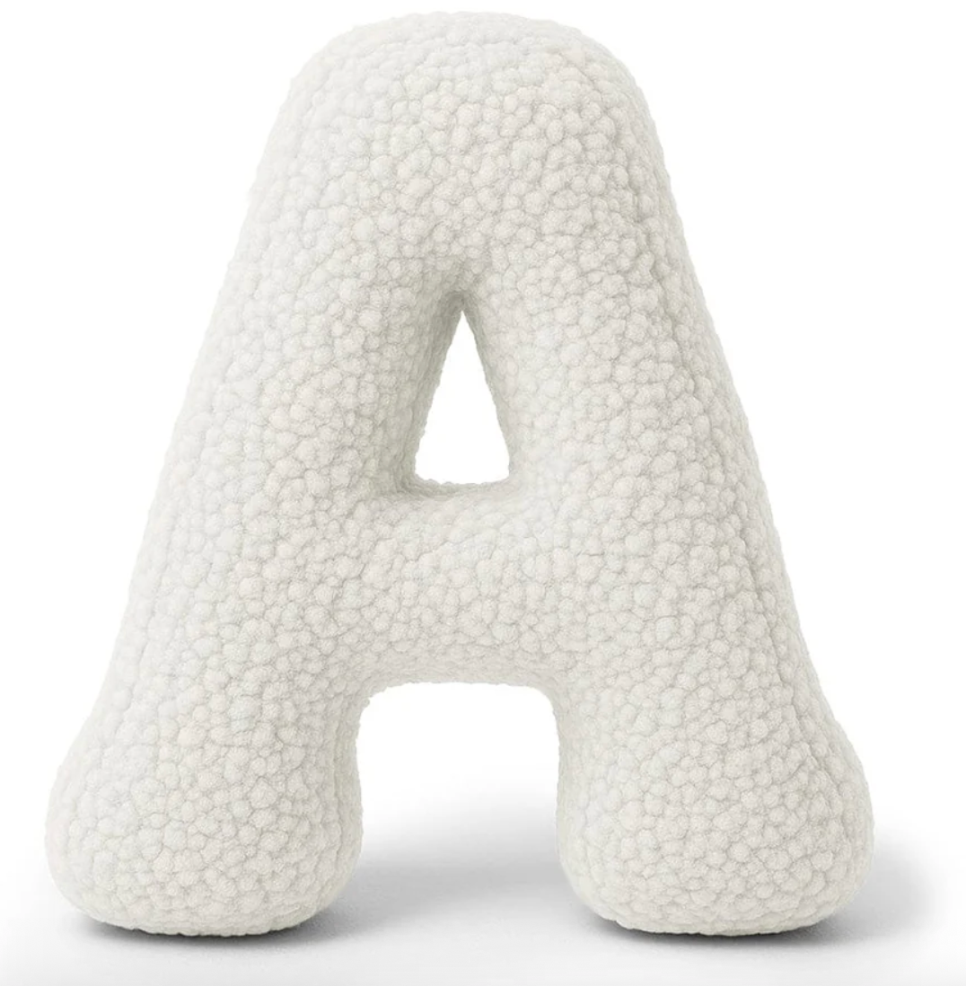 Pagalvė Abėcėlės Raidė Balta | Bearly