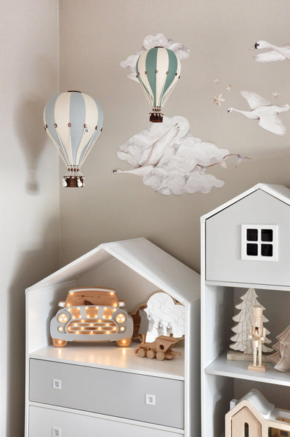 Pakabinamas dekoratyvinis oro balionas BEIGE/ MINT- GREY