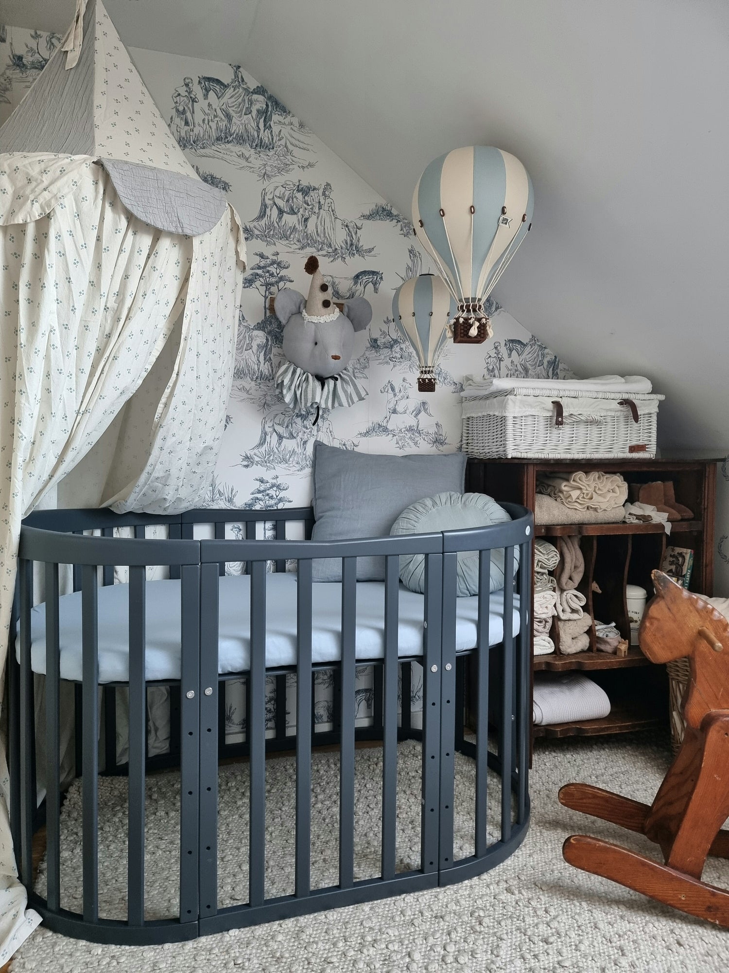 Pakabinamas dekoratyvinis oro balionas BEIGE/ MINT- GREY