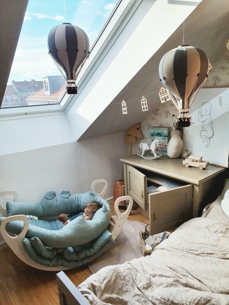 Pakabinamas dekoratyvinis oro balionas BEIGE/ DARK GREY