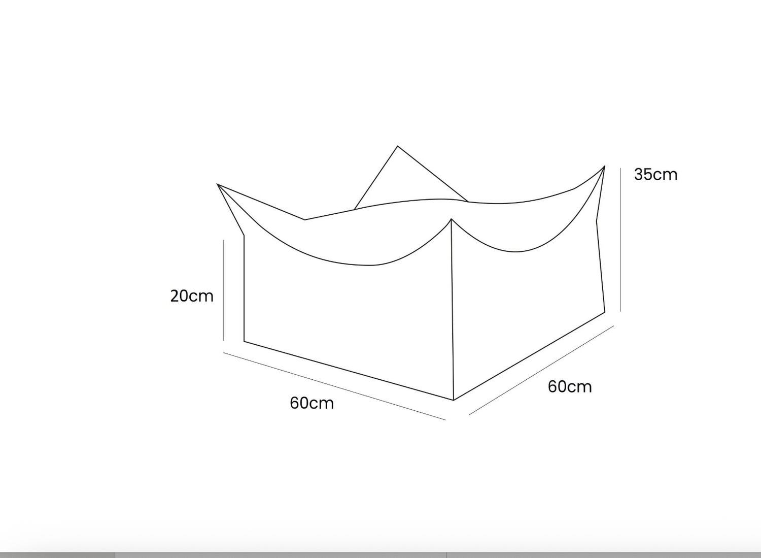 Pufas vaikams „Square“ (Outzy kolekcija)